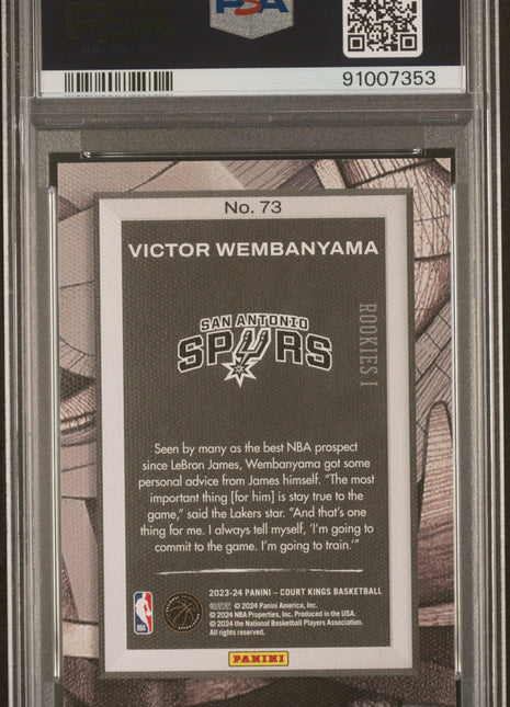 2023 Panini Court Kings Victor Wembanyama #73 PSA 10