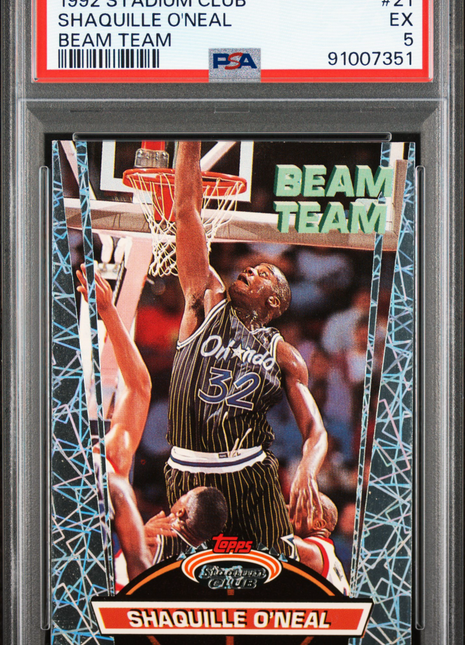 1992 Stadium Club Beam Team Shaquille O'Neal #21 PSA 5