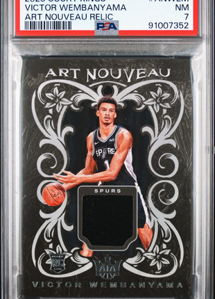 2023 Panini Court Kings Art Nouveau Relic Victor Wembanyama #ANWEM PSA 7